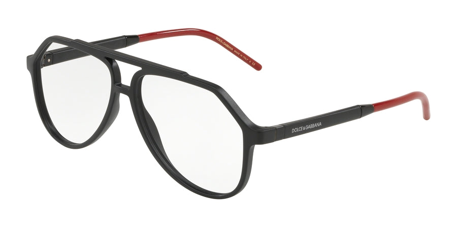 DOLCE & GABBANA DG5038 Pilot Eyeglasses 2525-MATTE BLACK 56-13-145 - Color Map black