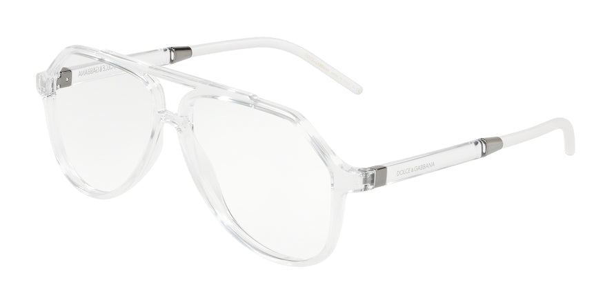 DOLCE & GABBANA DG5038 Pilot Eyeglasses 3133-CRYSTAL 56-13-145 - Color Map crystal