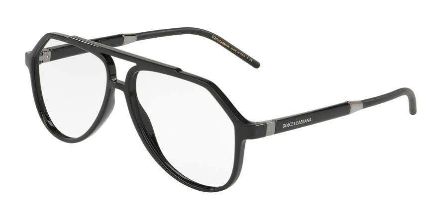 DOLCE & GABBANA DG5038 Pilot Eyeglasses 501-BLACK 56-13-145 - Color Map black