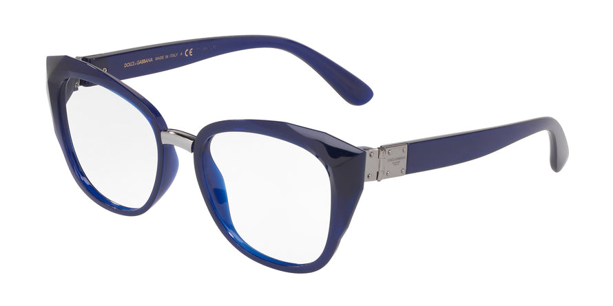 DOLCE & GABBANA DG5041 Butterfly Eyeglasses 3094-OPAL BLUE 53-17-140 - Color Map blue