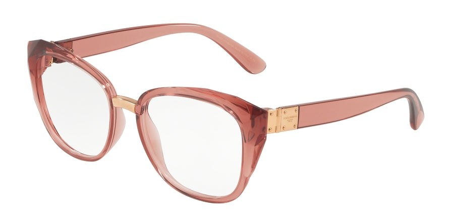DOLCE & GABBANA DG5041 Butterfly Eyeglasses 3148-TRANSPARENT PINK 53-17-140 - Color Map pink