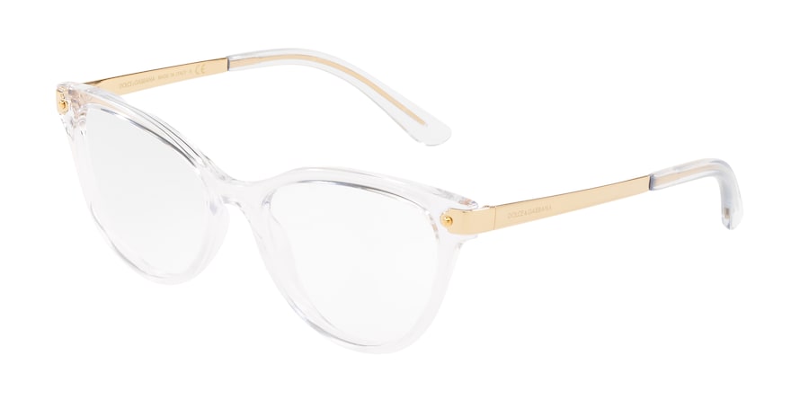 DOLCE & GABBANA DG5042 Cat Eye Eyeglasses 3133-CRYSTAL 52-17-140 - Color Map clear
