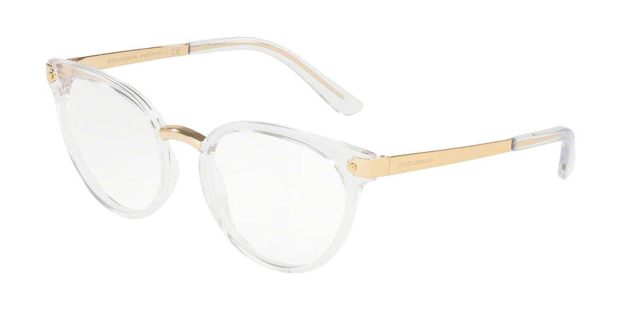 DOLCE & GABBANA DG5043 Butterfly Eyeglasses 3133-CRYSTAL 52-19-140 - Color Map clear