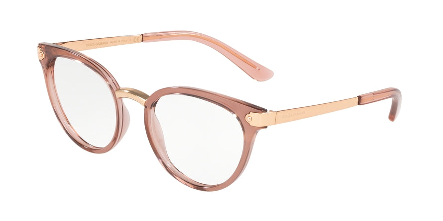 DOLCE & GABBANA DG5043 Butterfly Eyeglasses 3148-TRANSPARENT PINK 52-19-140 - Color Map pink