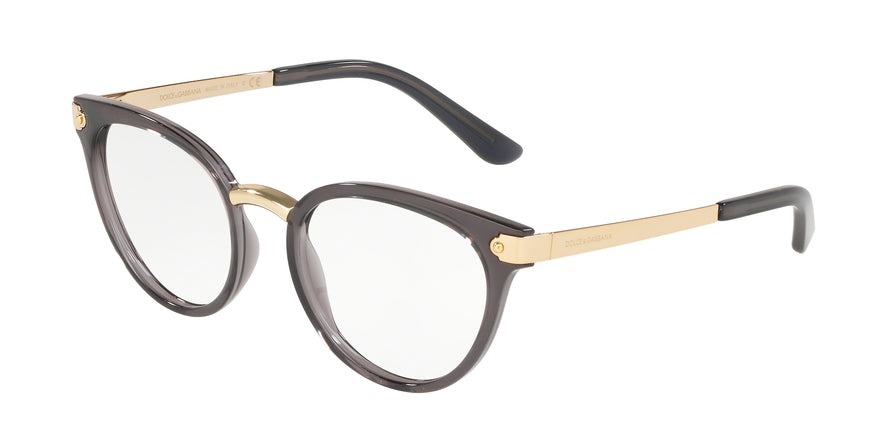 DOLCE & GABBANA DG5043 Butterfly Eyeglasses 504-TRANSPARENT GREY 52-19-140 - Color Map grey