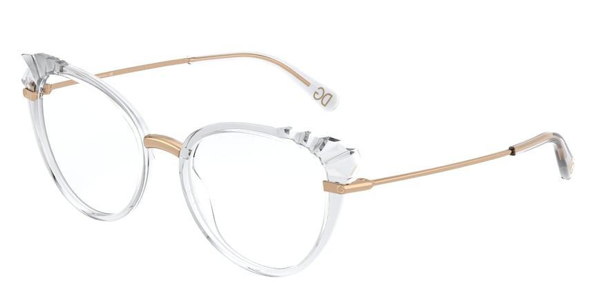 DOLCE & GABBANA DG5051 Cat Eye Eyeglasses  3133-CRYSTAL 53-19-140 - Color Map clear