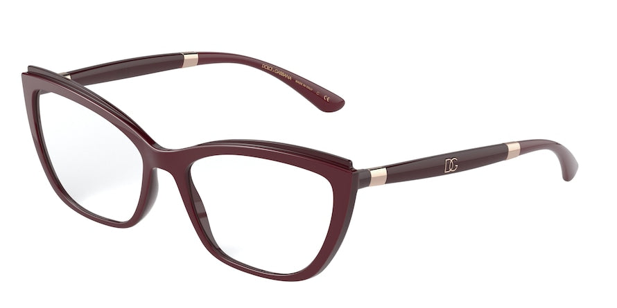 DOLCE & GABBANA DG5054 Cat Eye Eyeglasses 3247-BORDEAUX ON TRANSP BORDEAUX 56-17-145 - Color Map bordeaux