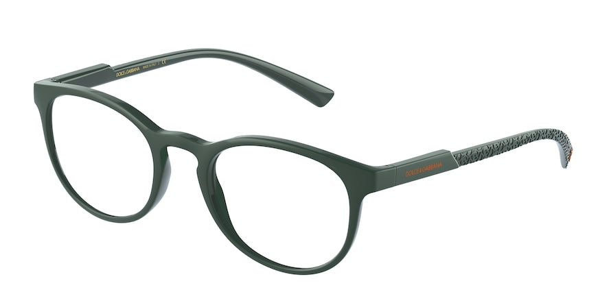 DOLCE & GABBANA DG5063 Phantos Eyeglasses 3297-MATTE KAKI 51-21-145 - Color Map green