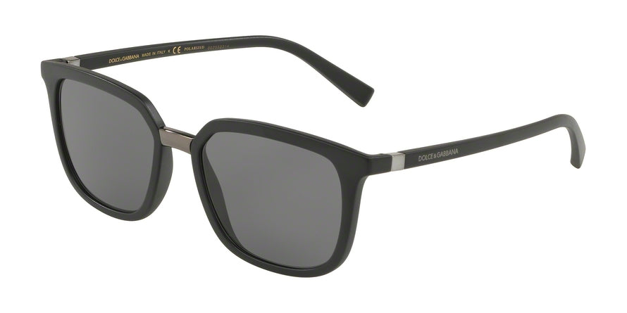 DOLCE & GABBANA DG6114 Square Sunglasses 252581-MATTE BLACK 53-18-140 - Color Map black