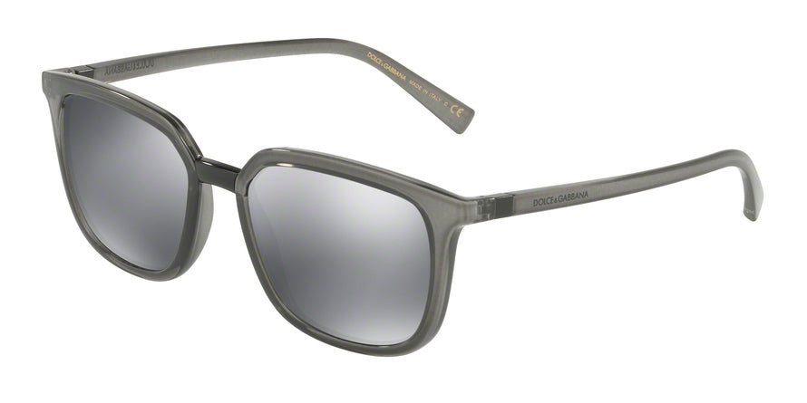 DOLCE & GABBANA DG6114 Square Sunglasses 31606G-TRANSPARENT GREY 53-18-140 - Color Map grey