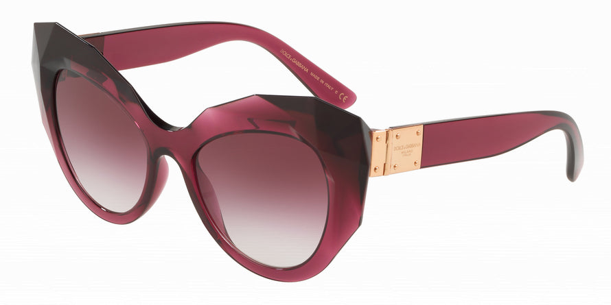 DOLCE & GABBANA DG6122 Cat Eye Sunglasses 17548H-TRANSPARENT DARK CHERRY 52-18-145 - Color Map cherry