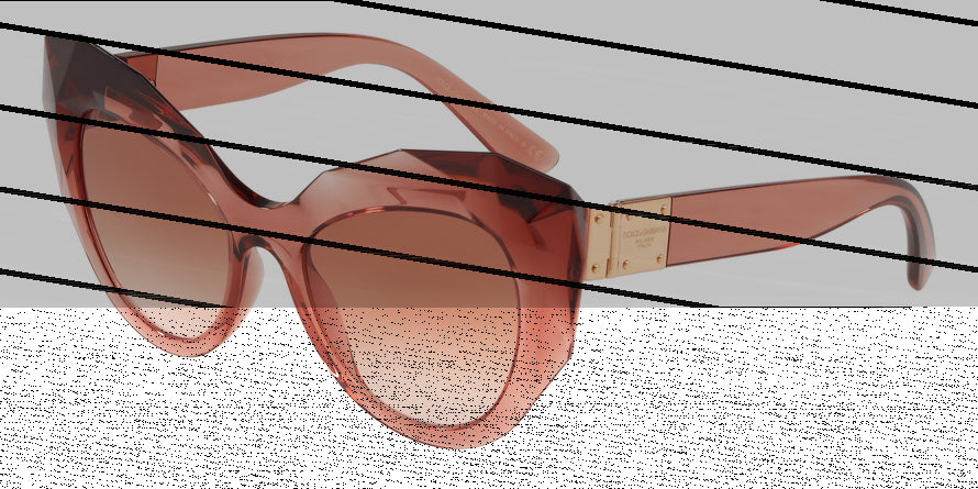 DOLCE & GABBANA DG6122 Cat Eye Sunglasses 314813-TRANSPARENT PINK 52-18-145 - Color Map pink