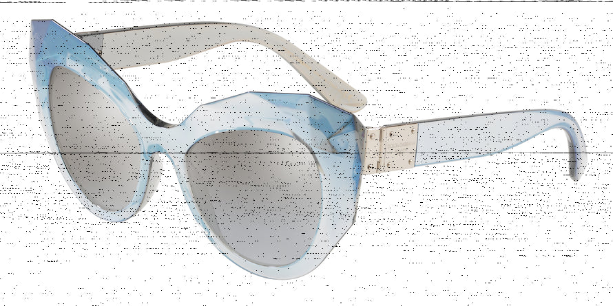DOLCE & GABBANA DG6122 Cat Eye Sunglasses 32016V-GREY MIRROR SILVER 52-18-145 - Color Map silver
