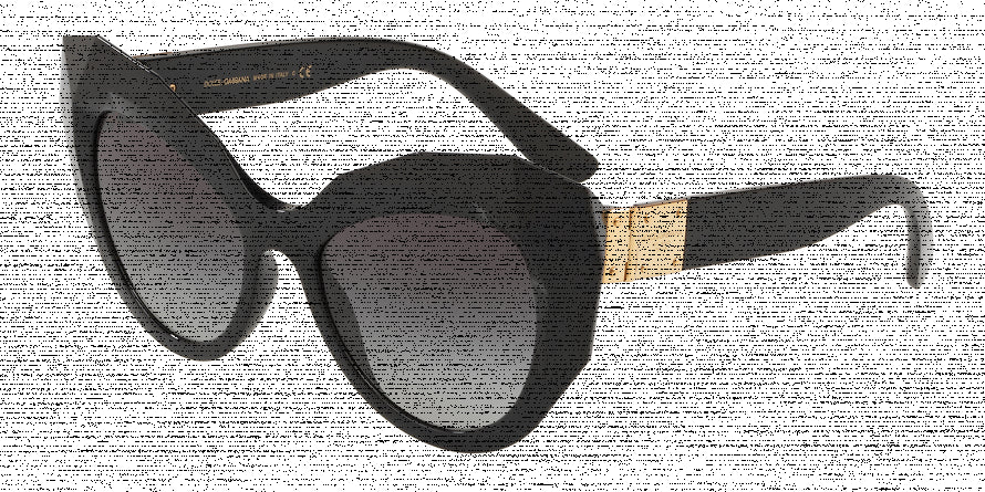 DOLCE & GABBANA DG6122 Cat Eye Sunglasses 501/8G-BLACK 52-18-145 - Color Map black