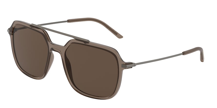DOLCE & GABBANA DG6129 Square Sunglasses 325473-TRANSPARENT BROWN 56-18-145 - Color Map brown
