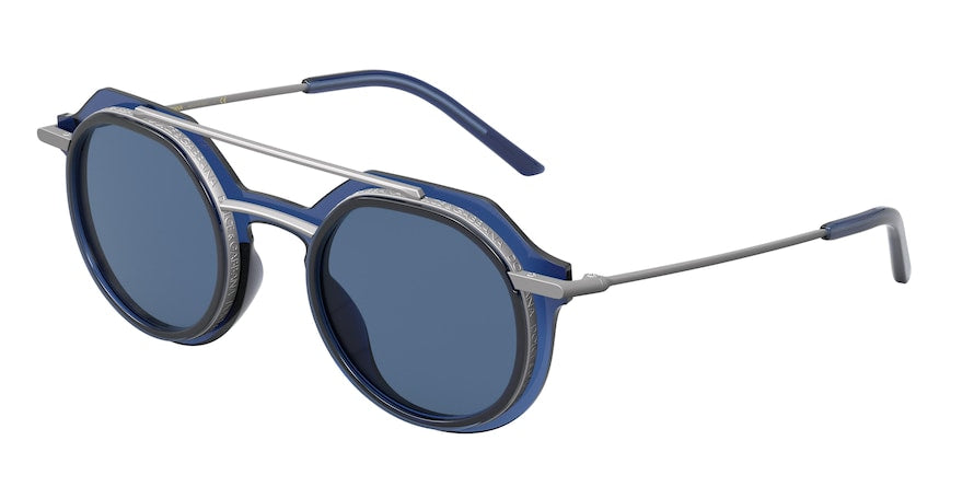 DOLCE & GABBANA DG6136 Phantos Sunglasses  309480-OPAL BLUE/GUNMETAL 48-25-145 - Color Map blue