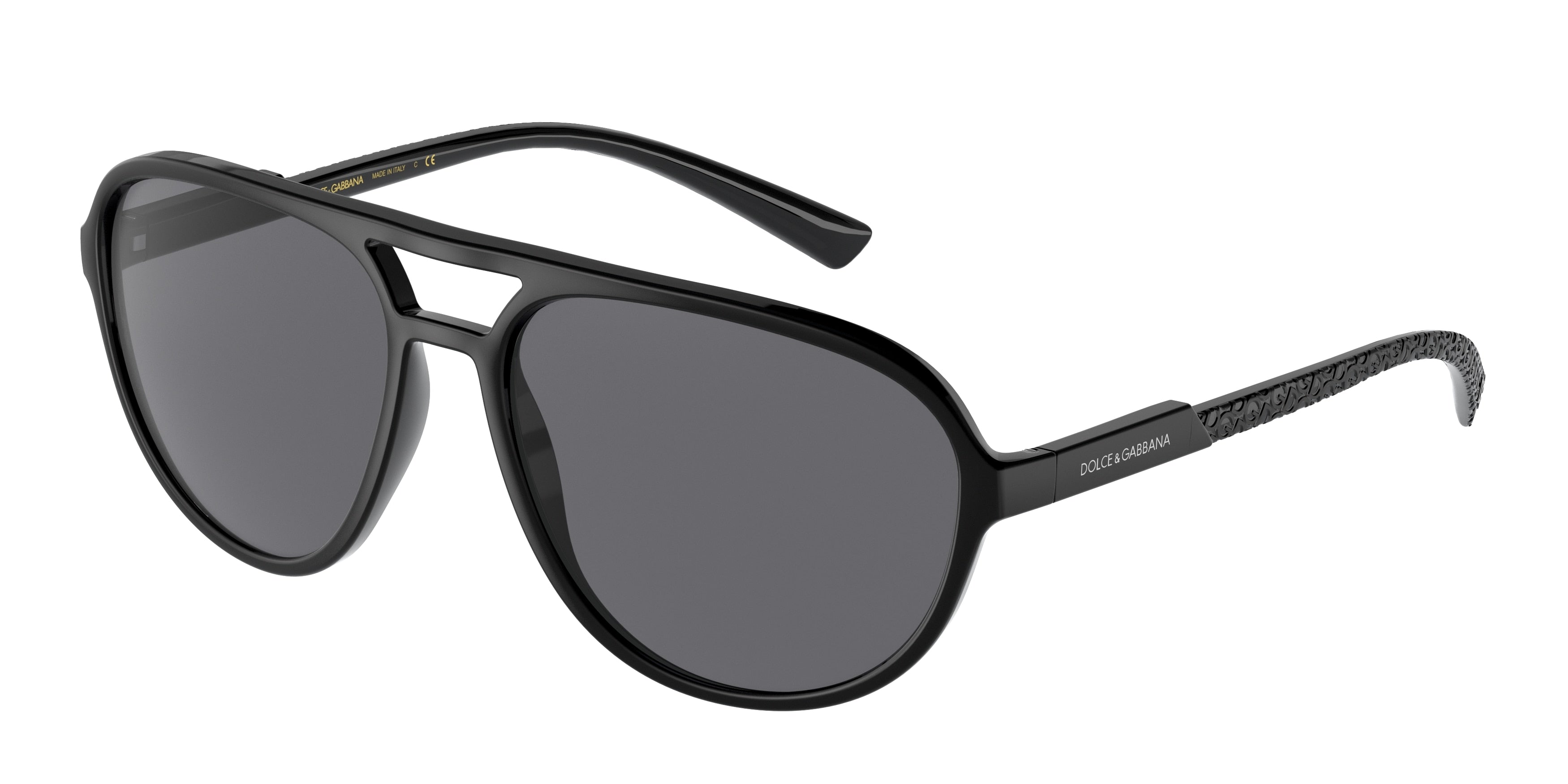 DOLCE & GABBANA DG6150 Pilot Sunglasses 252581-Matte Black 59-145-17 - Color Map Black