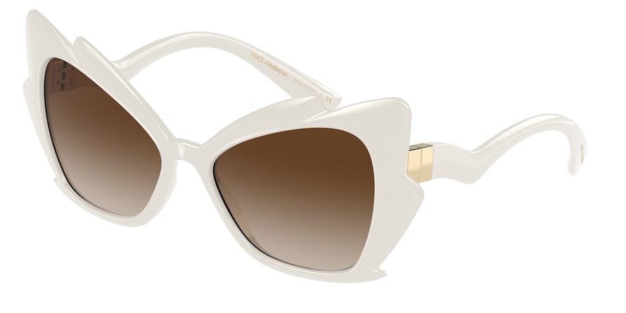 DOLCE & GABBANA DG6166 Cat Eye Sunglasses 332313-WHITE 57-18-140 - Color Map white
