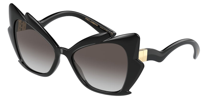 DOLCE & GABBANA DG6166 Cat Eye Sunglasses 501/8G-BLACK 57-18-140 - Color Map black