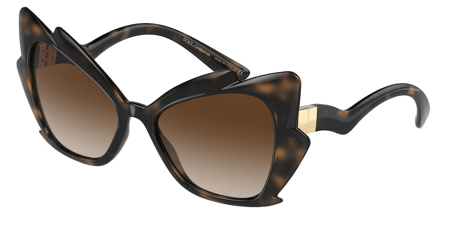 DOLCE & GABBANA DG6166 Cat Eye Sunglasses 502/13-HAVANA 57-18-140 - Color Map havana