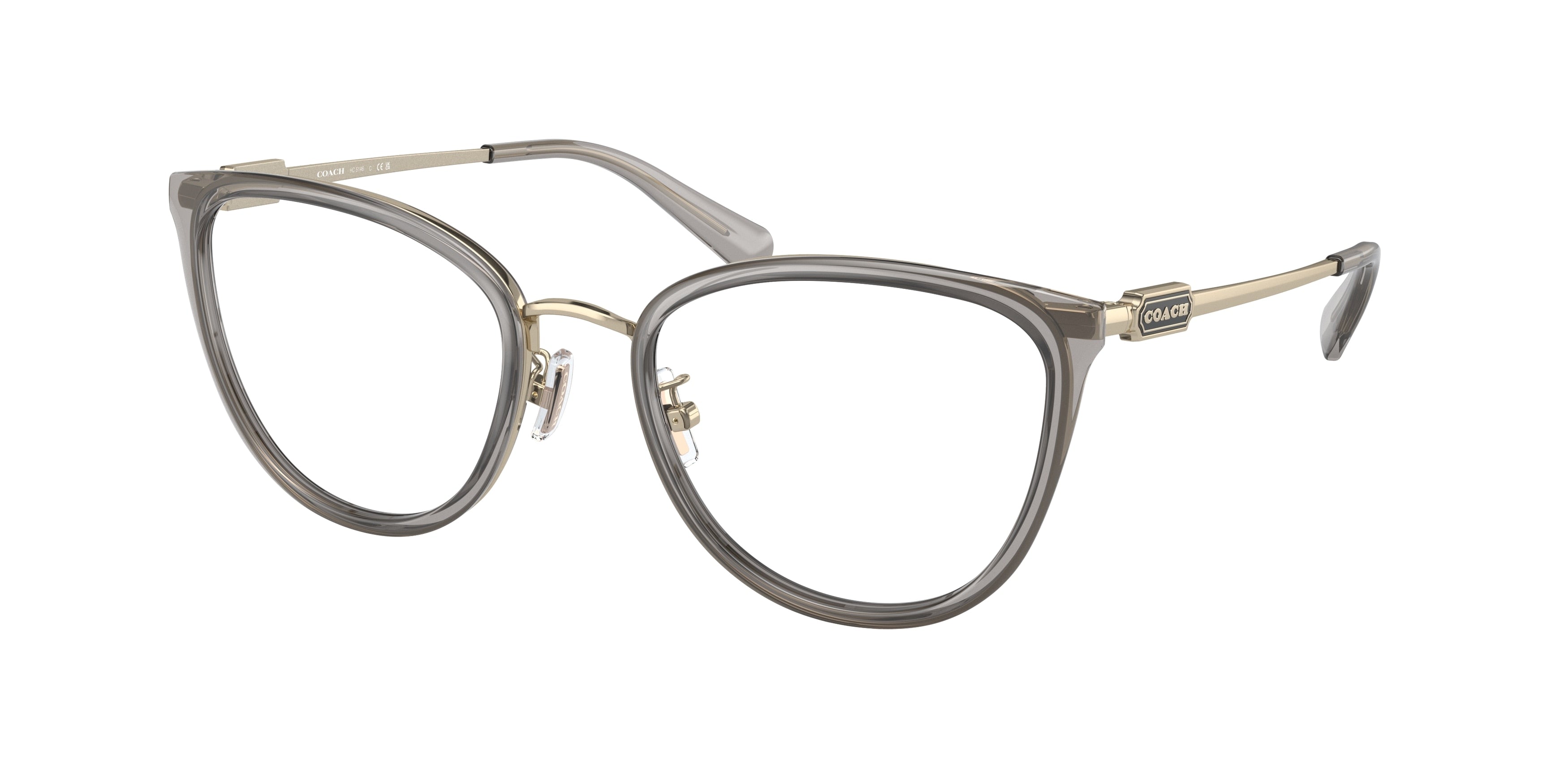 Coach HC5146 Cat Eye Eyeglasses 9417-Transparent Grey 54-140-20 - Color Map Grey