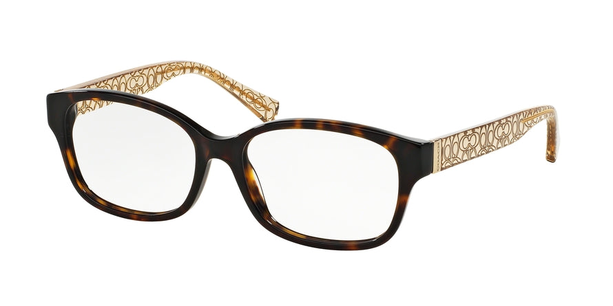 Coach TIA HC6049 Butterfly Eyeglasses  5152-DARK TORTOISE/CRYSTAL BROWN 54-16-135 - Color Map havana