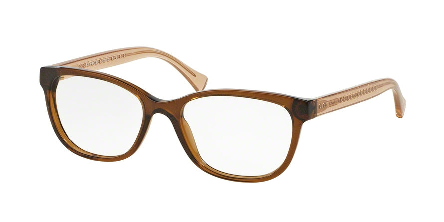 Coach HC6072 Square Eyeglasses 5328-BROWN GLITTER/CRYSTAL LT BROWN 52-17-135 - Color Map brown