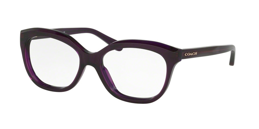 Coach HC6096 Square Eyeglasses 5249-DEEP PURPLE 53-16-135 - Color Map violet