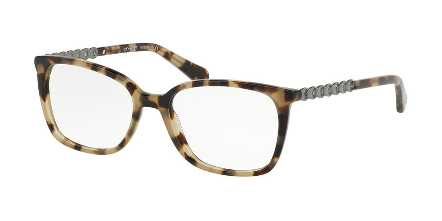 Coach HC6122F Square Eyeglasses  5518-GREY GREEN TORT 54-17-140 - Color Map tortoise