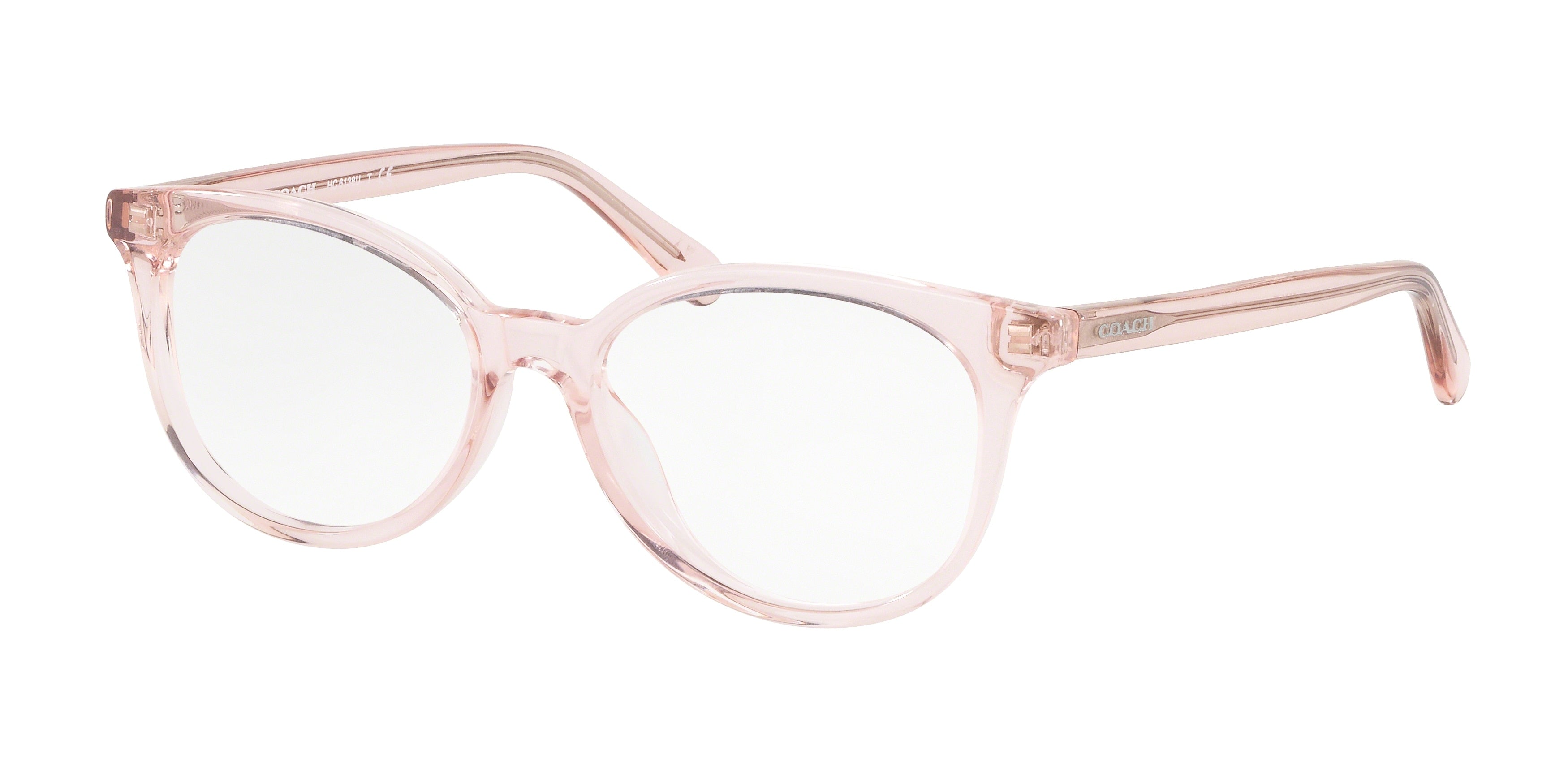 Coach HC6138U Phantos Eyeglasses 5556-Transparent Pink 52-140-16 - Color Map Pink