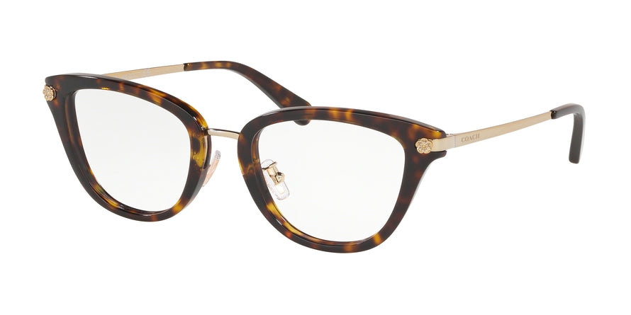 Coach HC6141 Cat Eye Eyeglasses 5120-DARK TORTOISE 51-20-140 - Color Map havana