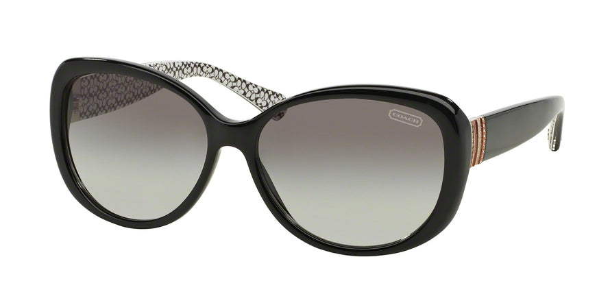 Coach HC8040BF Cat Eye Sunglasses  508311-BLACK 58-15-140 - Color Map black
