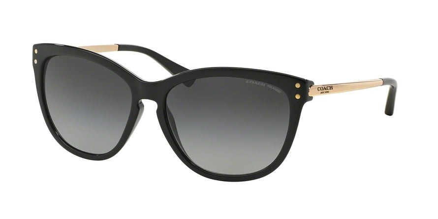 Coach L072 CELIA HC8084 Cat Eye Sunglasses  5180T3-BLACK/GOLD 57-15-135 - Color Map black