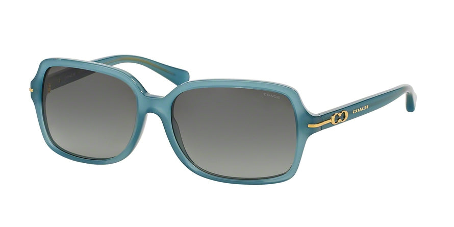 Coach HC8116F Rectangle Sunglasses  525211-MILKY CHAMBRAY 56-16-135 - Color Map light blue