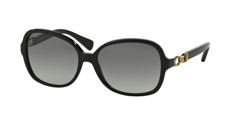 Coach L096 COLE HC8123 Square Sunglasses  500211-BLACK 56-16-135 - Color Map black