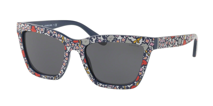 Coach L1635 HC8208 Square Sunglasses  545887-MULTI ELECTRIC FLORAL 55-19-140 - Color Map multi