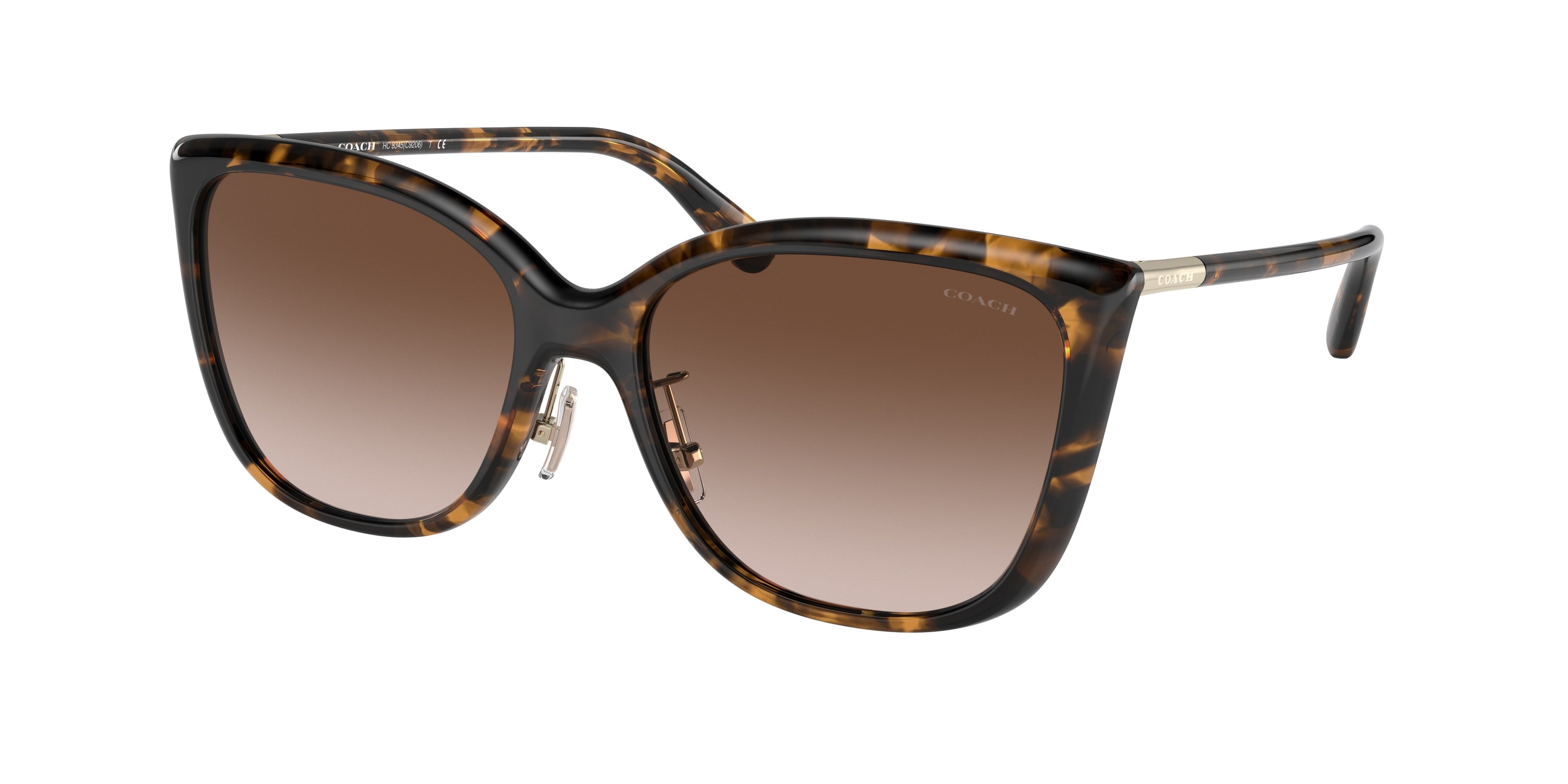 Coach C9206 HC8345 Square Sunglasses 512013-Dark Tortoise 57-145-17 - Color Map Tortoise