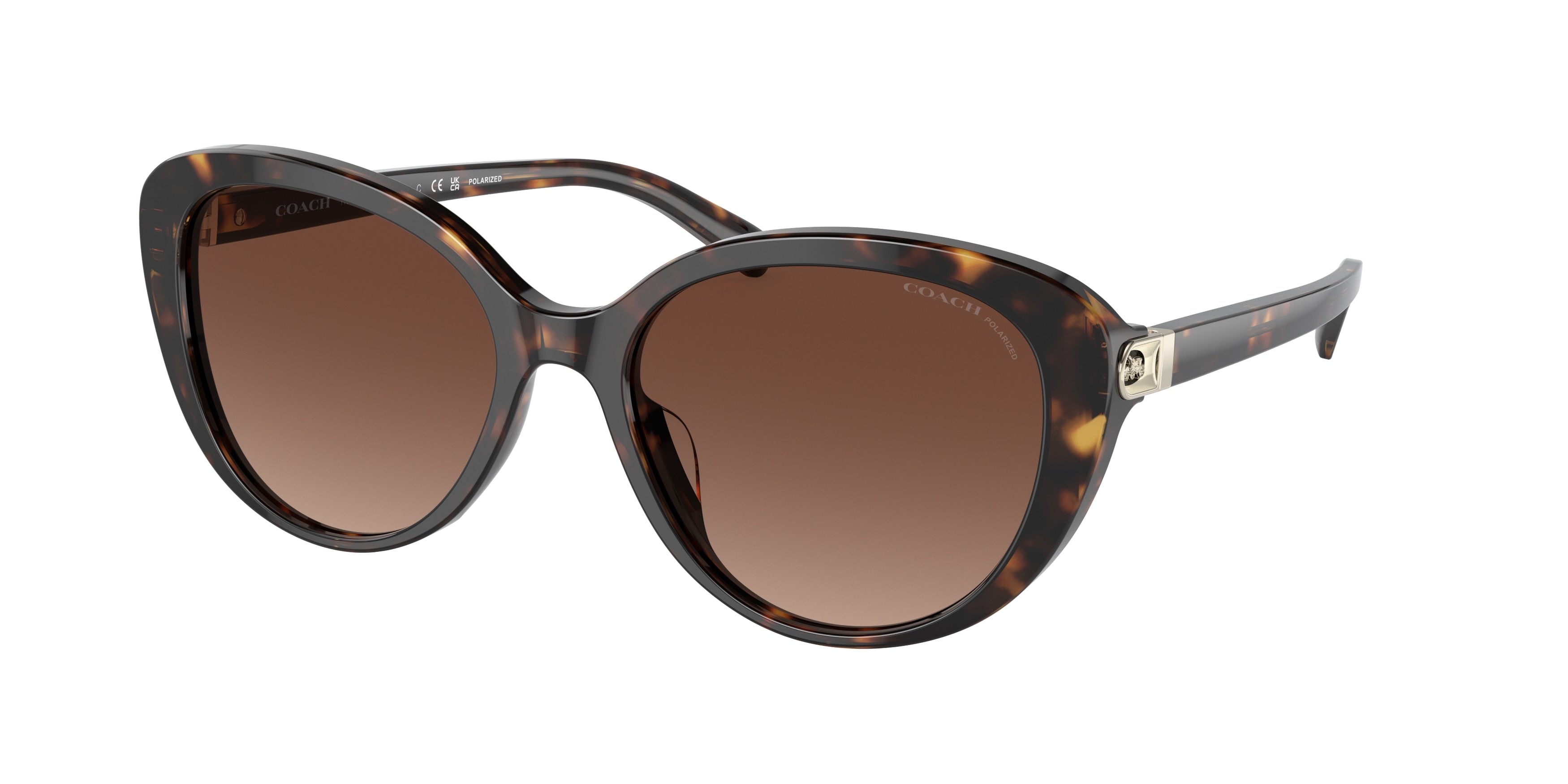 Coach CD479 HC8348U Cat Eye Sunglasses 5120T5-Dark Tortoise 56-140-18 - Color Map Tortoise