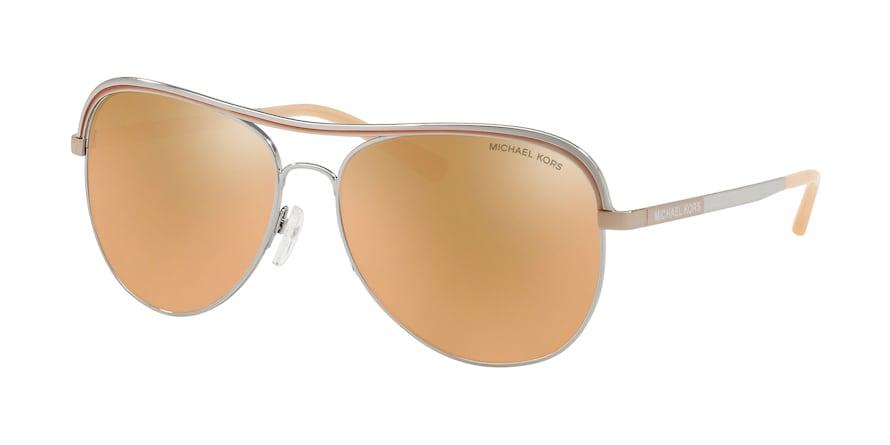 Michael Kors VIVIANNA I MK1012 Pilot Sunglasses 11535A-SHINY SILVER 58-15-135 - Color Map silver