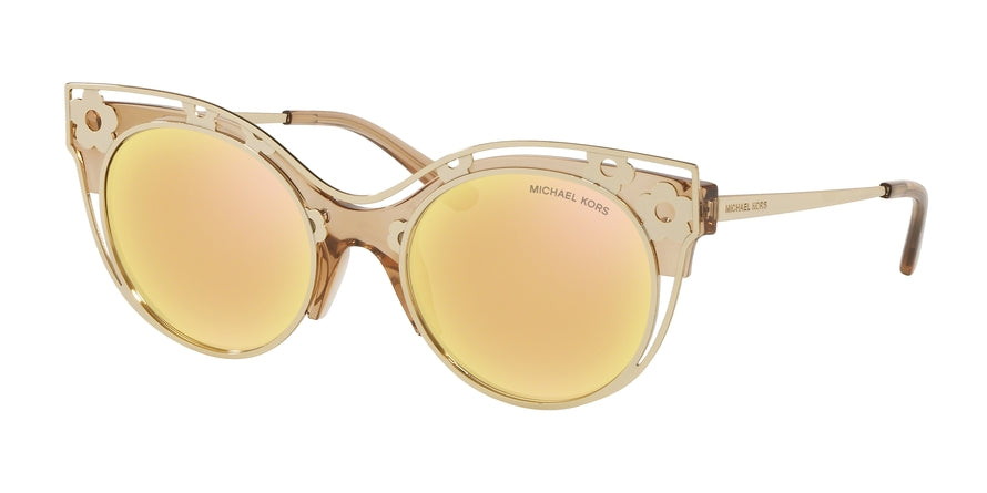 Michael Kors MELBOURNE MK1038 Cat Eye Sunglasses 33557J-LIGHT BROWN CRYSTAL INJECTED 52-20-140 - Color Map brown