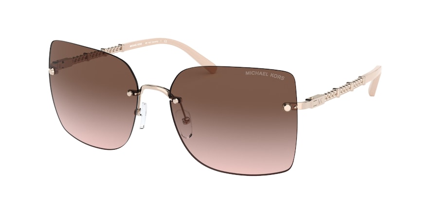 Michael Kors AURELIA MK1057 Square Sunglasses 110813-ROSE GOLD 60-17-145 - Color Map gold