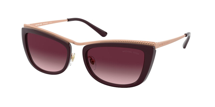 Michael Kors ZARIA MK1064 Rectangle Sunglasses 11088H-ROSE GOLD 56-19-145 - Color Map gold