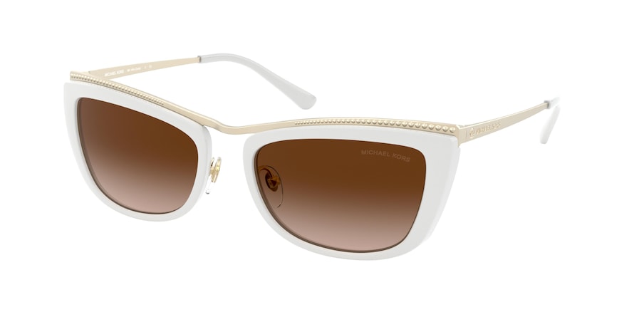 Michael Kors ZARIA MK1064 Rectangle Sunglasses 111413-LIGHT GOLD 56-19-145 - Color Map gold