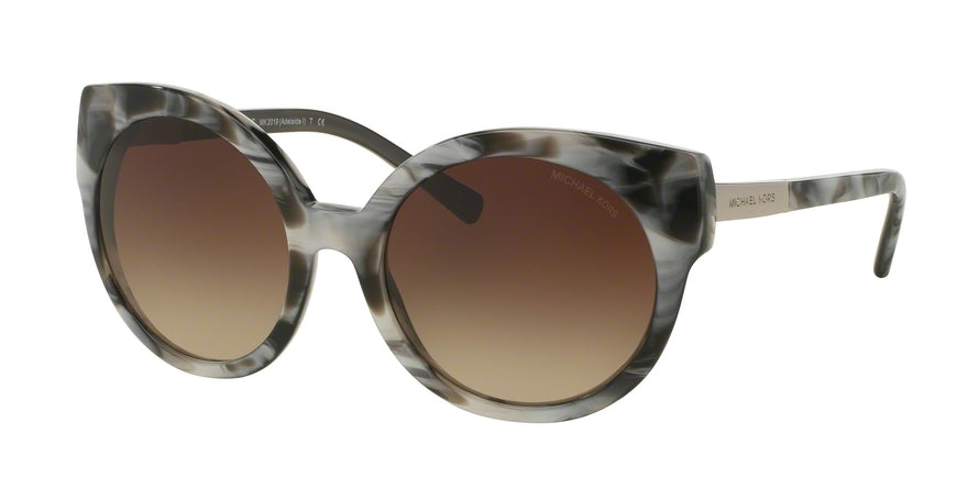 Michael Kors ADELAIDE I MK2019F Round Sunglasses  311413-METALLIC BLACK MARBLE 55-20-140 - Color Map black
