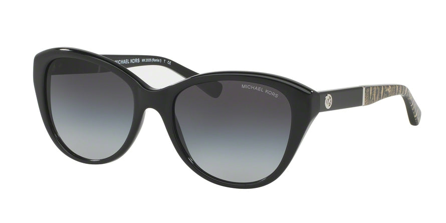 Michael Kors RANIA I MK2025F Cat Eye Sunglasses 316811-BLACK 54-18-135 - Color Map black