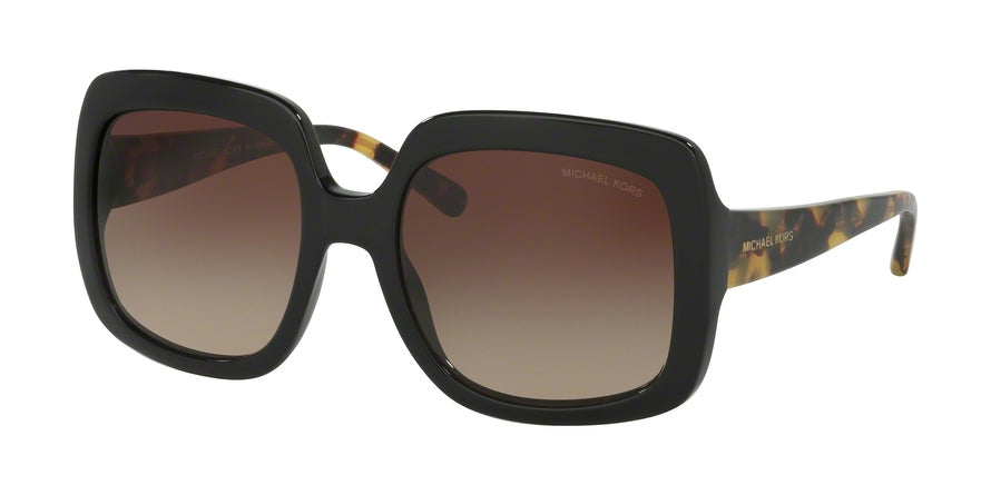 Michael Kors HARBOR MIST SPRING MK2036F Square Sunglasses 322313-BLACK 55-19-135 - Color Map black