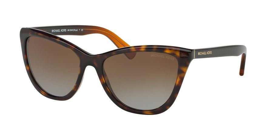 Michael Kors DIVYA MK2040F Cat Eye Sunglasses 3217T5-DK TORTOISE/AMBER GRADIENT 57-17-140 - Color Map havana