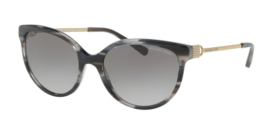 Michael Kors MK2052F Cat Eye Sunglasses 328911-BLACK HORN 57-18-140 - Color Map black