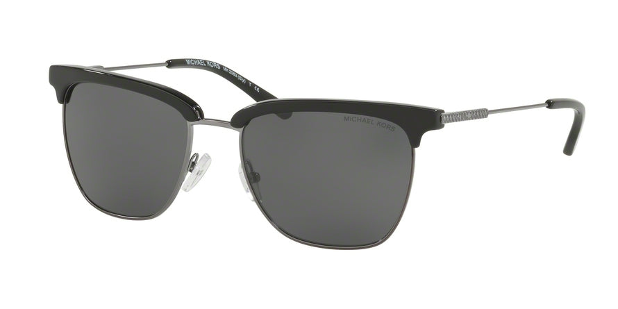 Michael Kors ELY MK2063 Square Sunglasses 332987-BLACK/GUNMETAL 54-18-140 - Color Map black