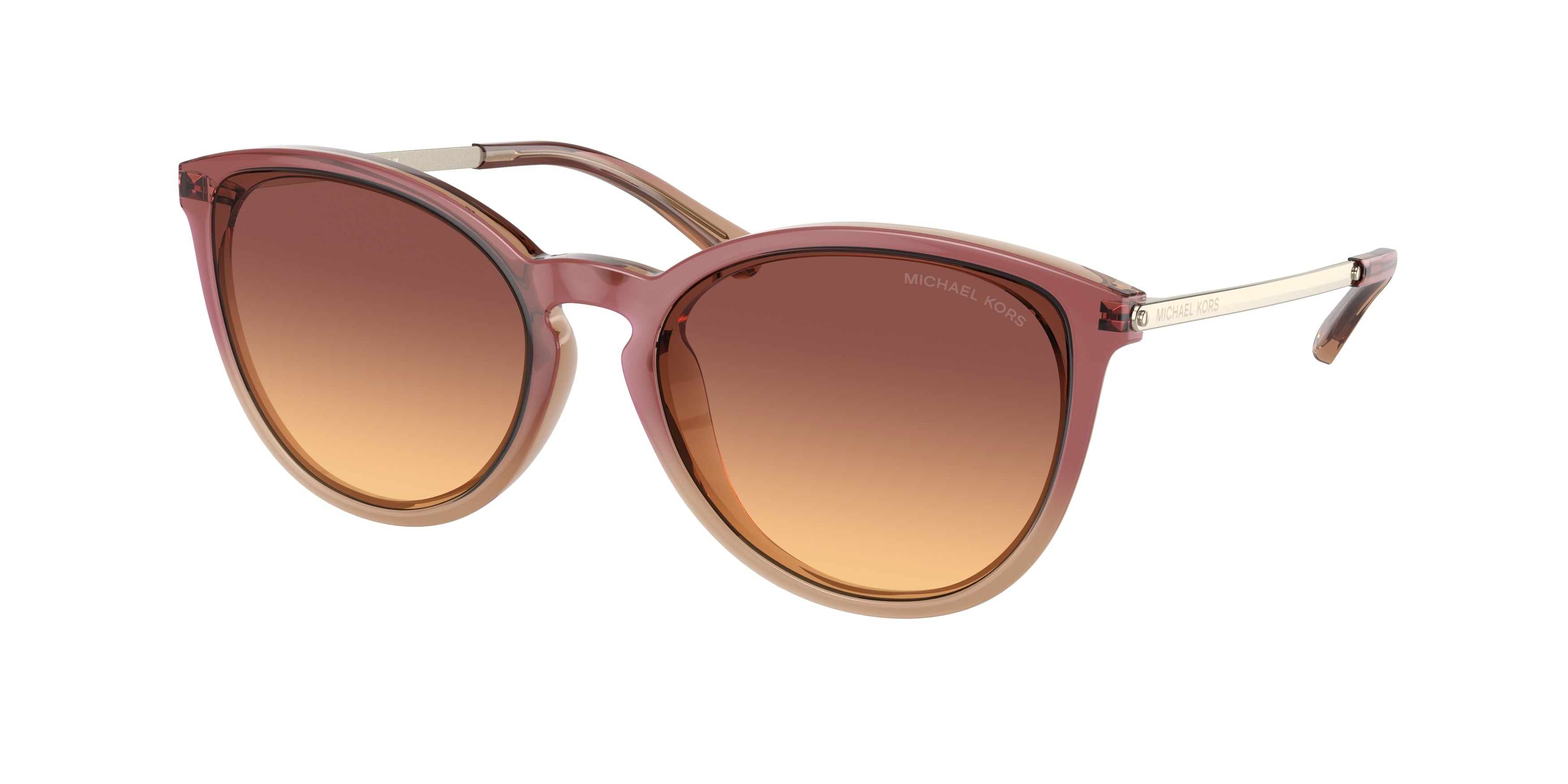 Michael Kors CHAMONIX MK2080U Round Sunglasses  325678-Dusty Rose Light Brown 56-140-18 - Color Map Pink